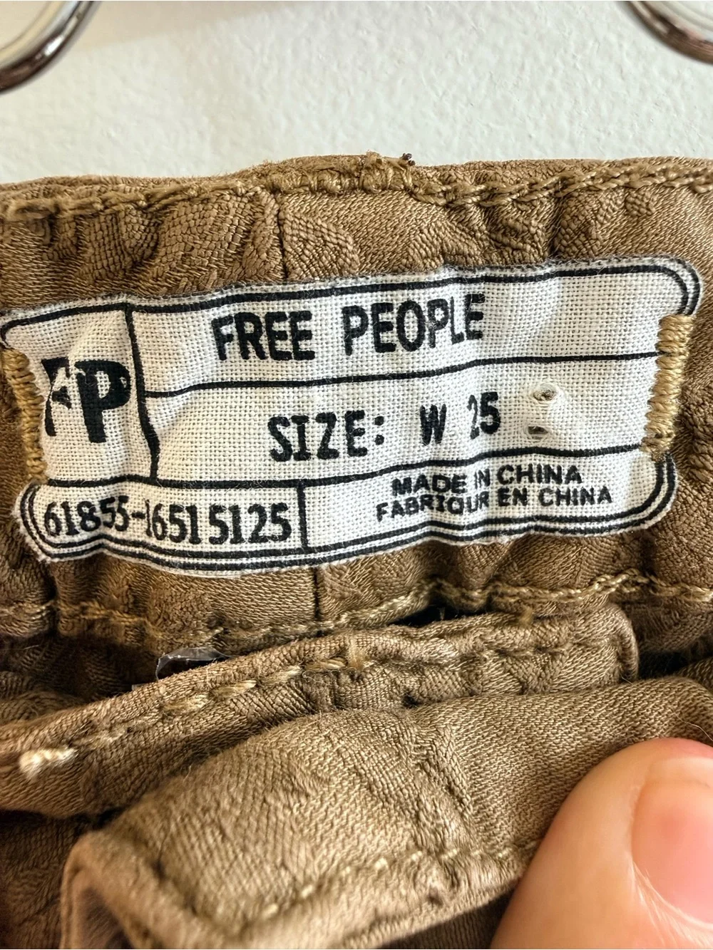 Free People Textured Jacquard Lace Skinny Jeans Brown size 25 / US size 2